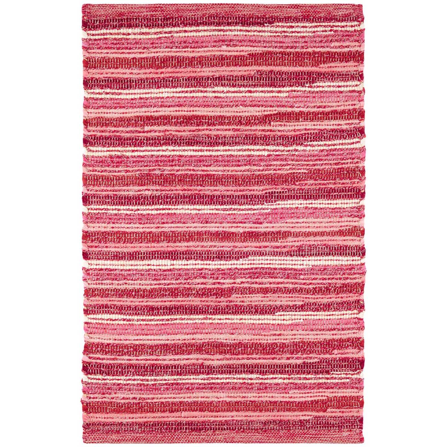Francisco Pink Woven Cotton Rug Maine Cottage