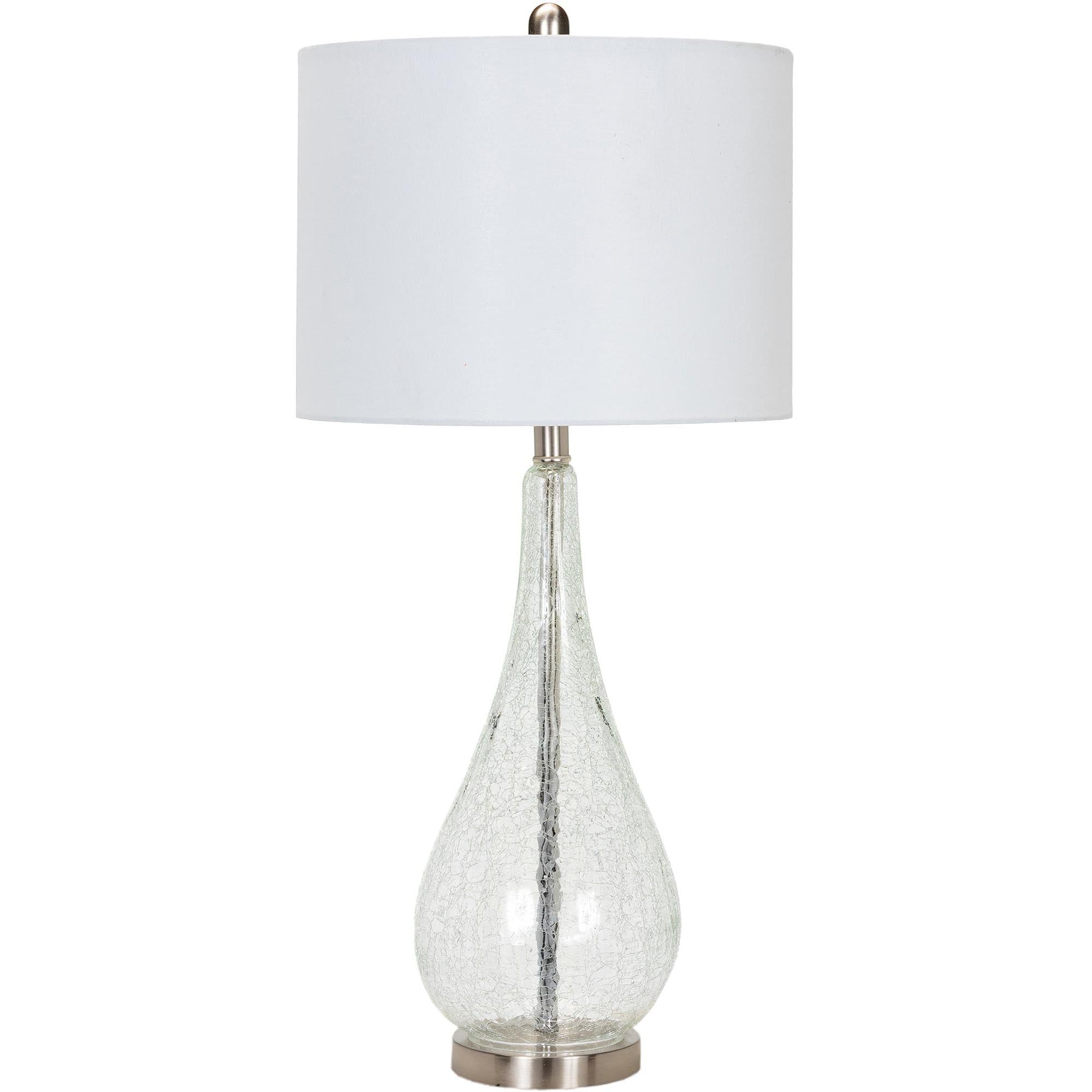 Cracked glass table lamp top