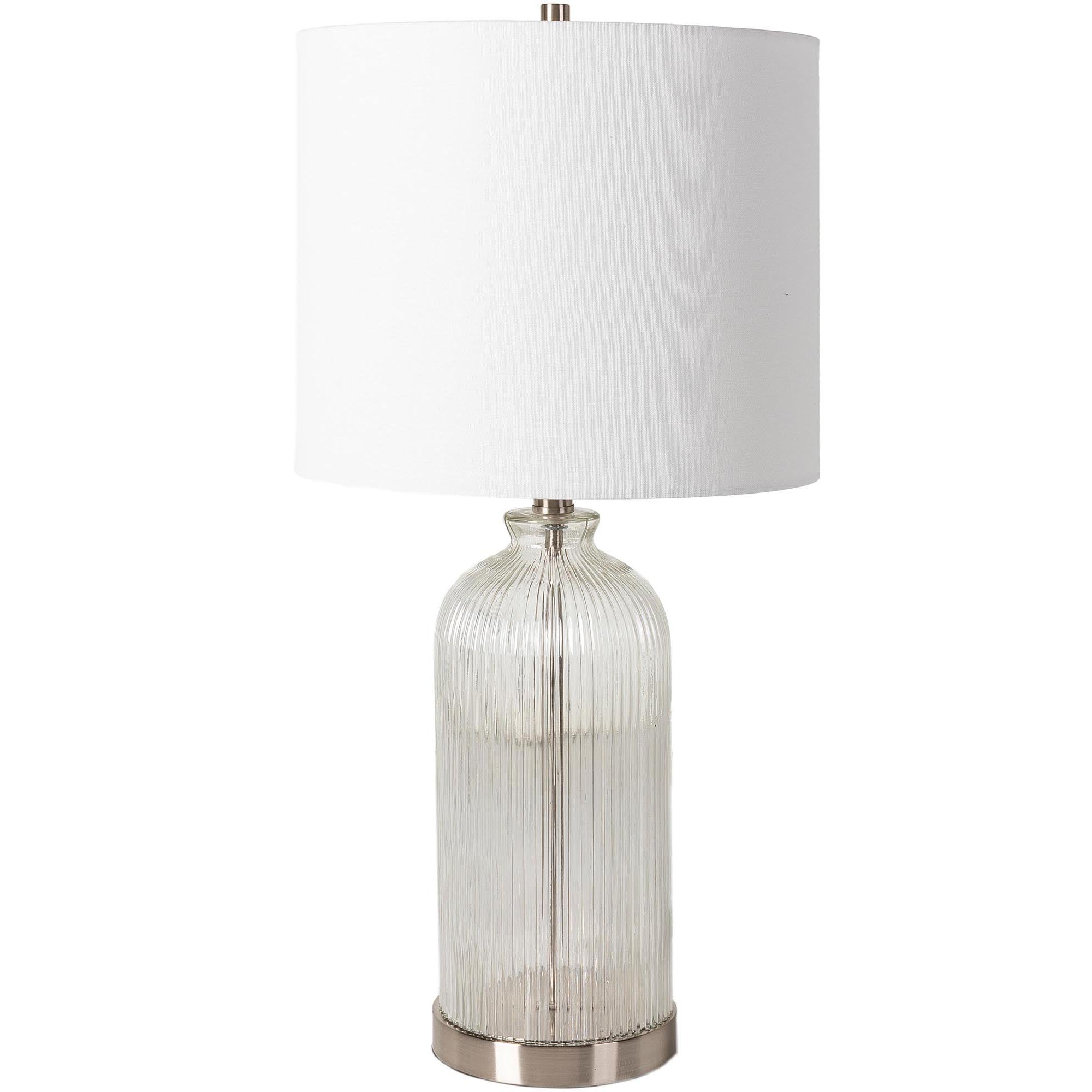Clear glass base table lamp 2025