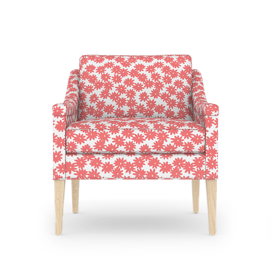 Maine Cottage Crazy Daisy: Wild Salmon Fabric By The Yard | Maine Cottage® 