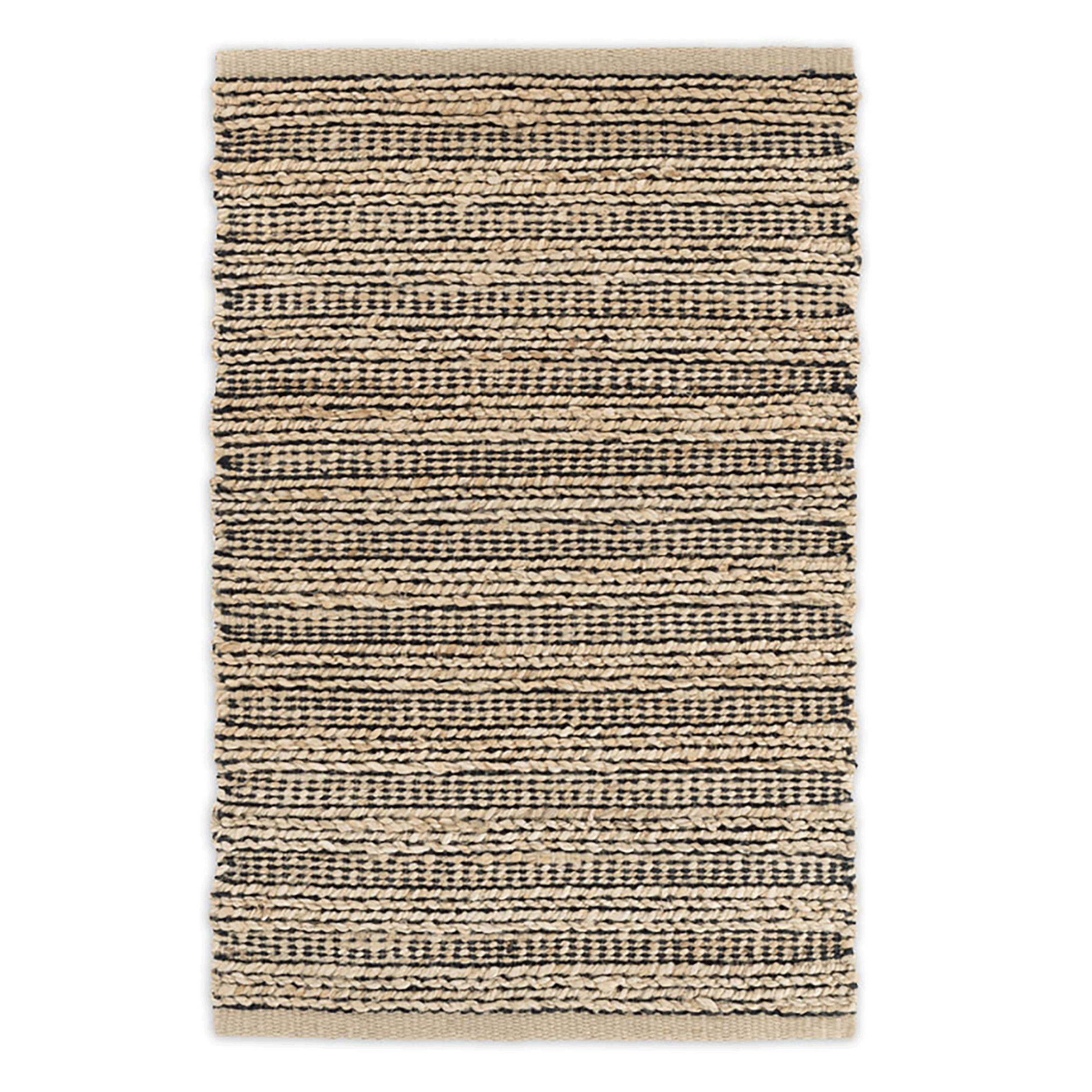 Simba Black Woven Jute Rug | Rugs | Maine Cottage®