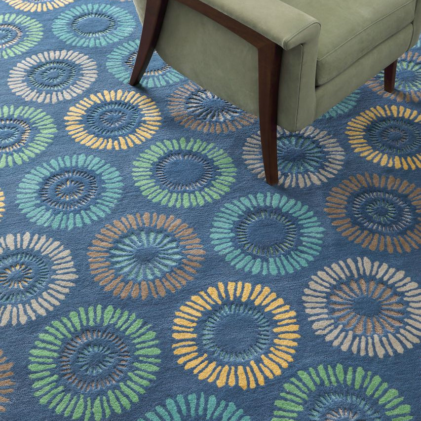 Maine Cottage Dandelion Cobalt Wool Rug 