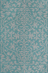 Medici Turquoise Wool Rug