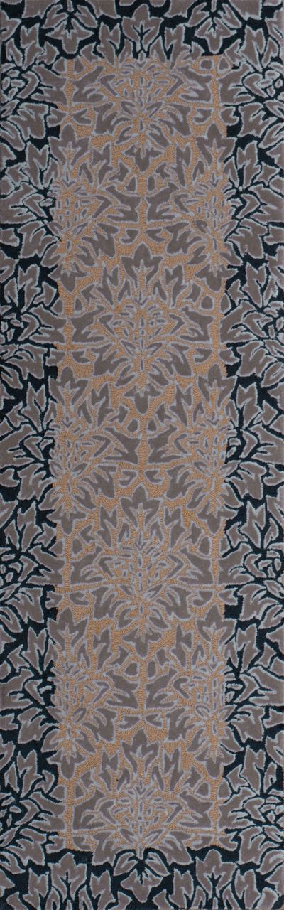 Maine Cottage Flocked Damask Wool Rug 