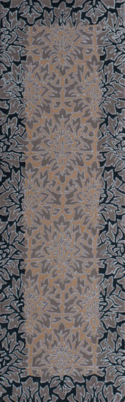 Maine Cottage Flocked Damask Wool Rug 