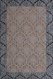 Maine Cottage Flocked Damask Wool Rug 