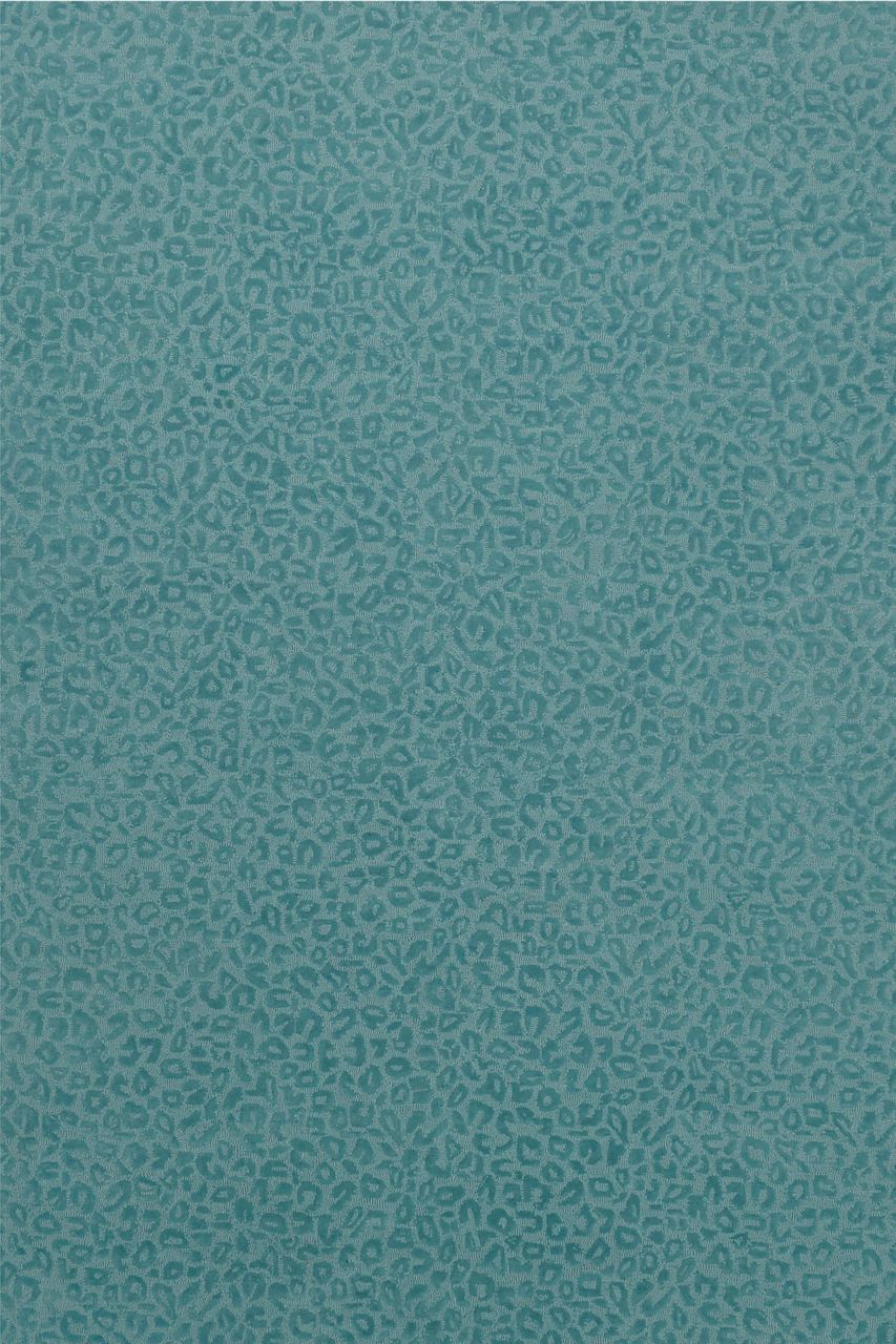 Maine Cottage Leopardess Dusty Turquoise Wool Rug 