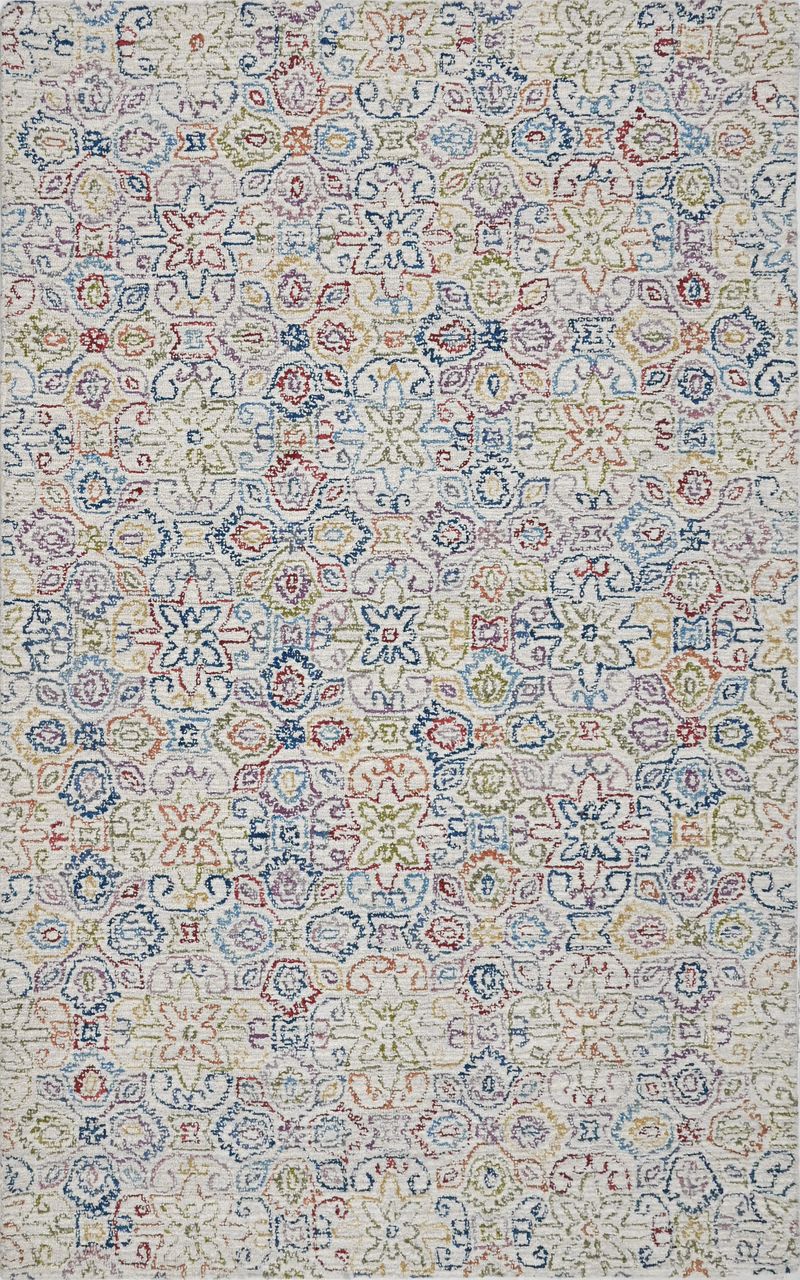 Maine Cottage Cross Stitch Wool Rug 