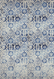 Maine Cottage Batik Navy Damask Wool Rug 