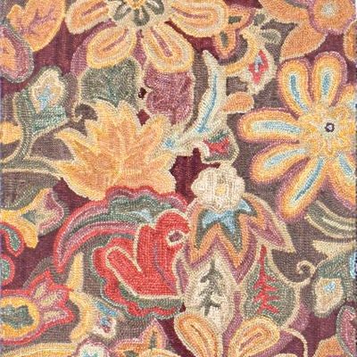Maine Cottage Floral Tapestry Wool Rug 
