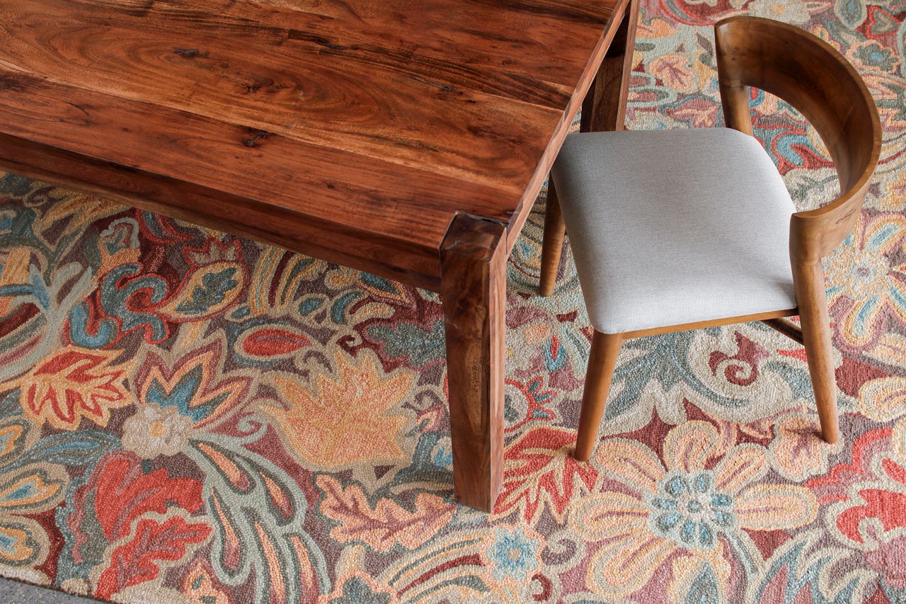 Maine Cottage Floral Tapestry Wool Rug 