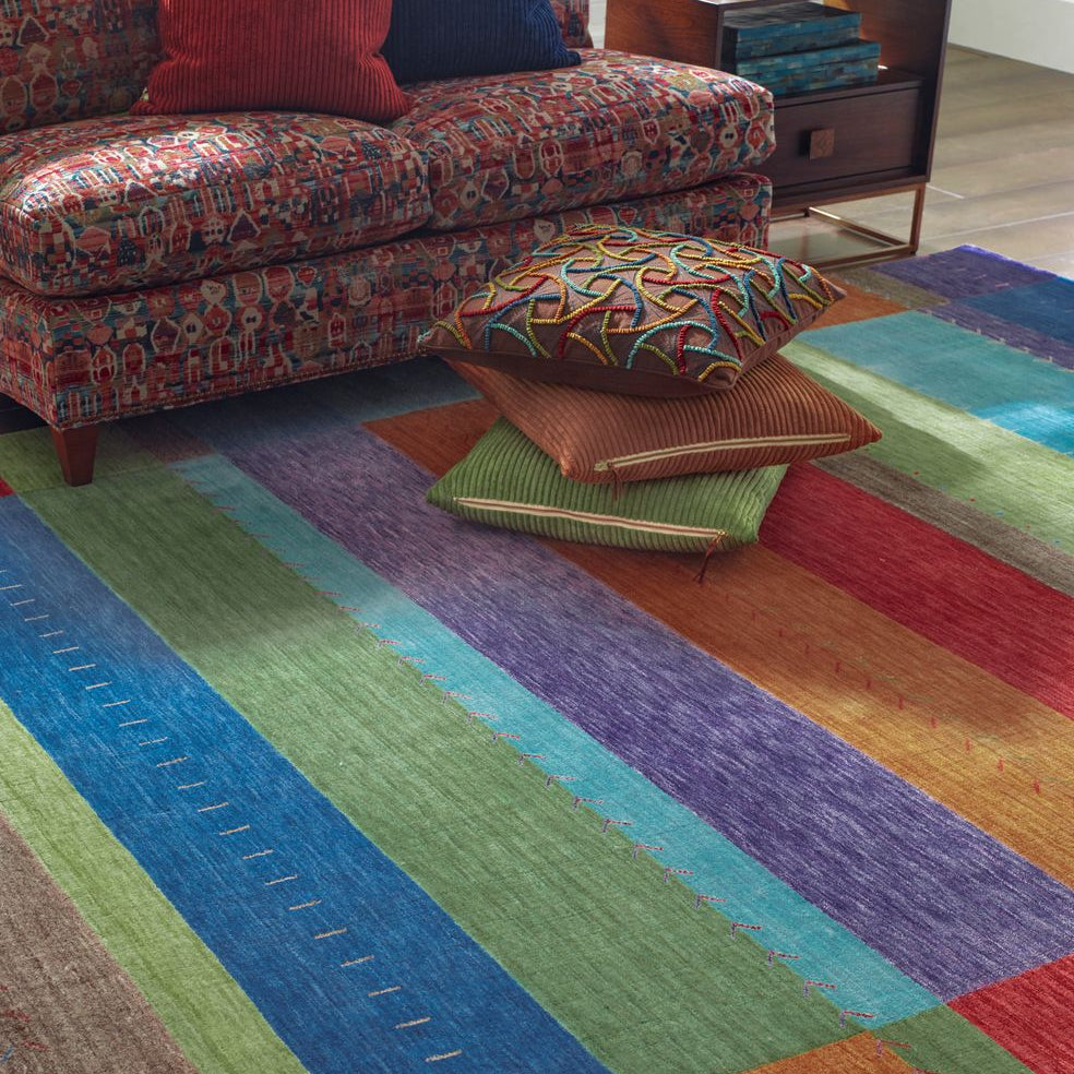Maine Cottage Gemstones Striped Wool Rug 