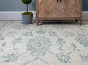 Maine Cottage Caspar Blue Damask Wool Rug 
