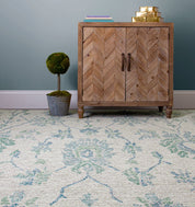 Maine Cottage Caspar Blue Damask Wool Rug 