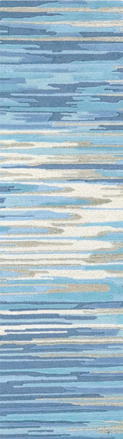 Maine Cottage Skye Blue Striped Wool Rug 