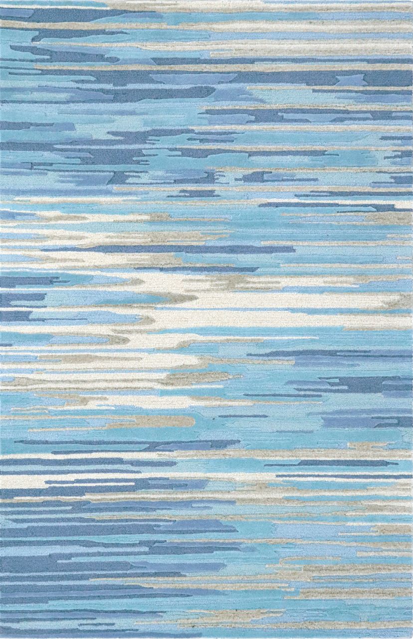 Maine Cottage Skye Blue Striped Wool Rug 