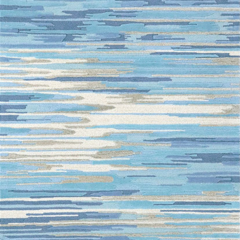 Maine Cottage Skye Blue Striped Wool Rug 