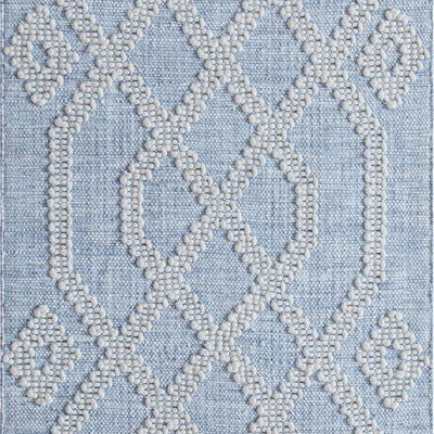 Maine Cottage Cable Blue Geometric Rug 