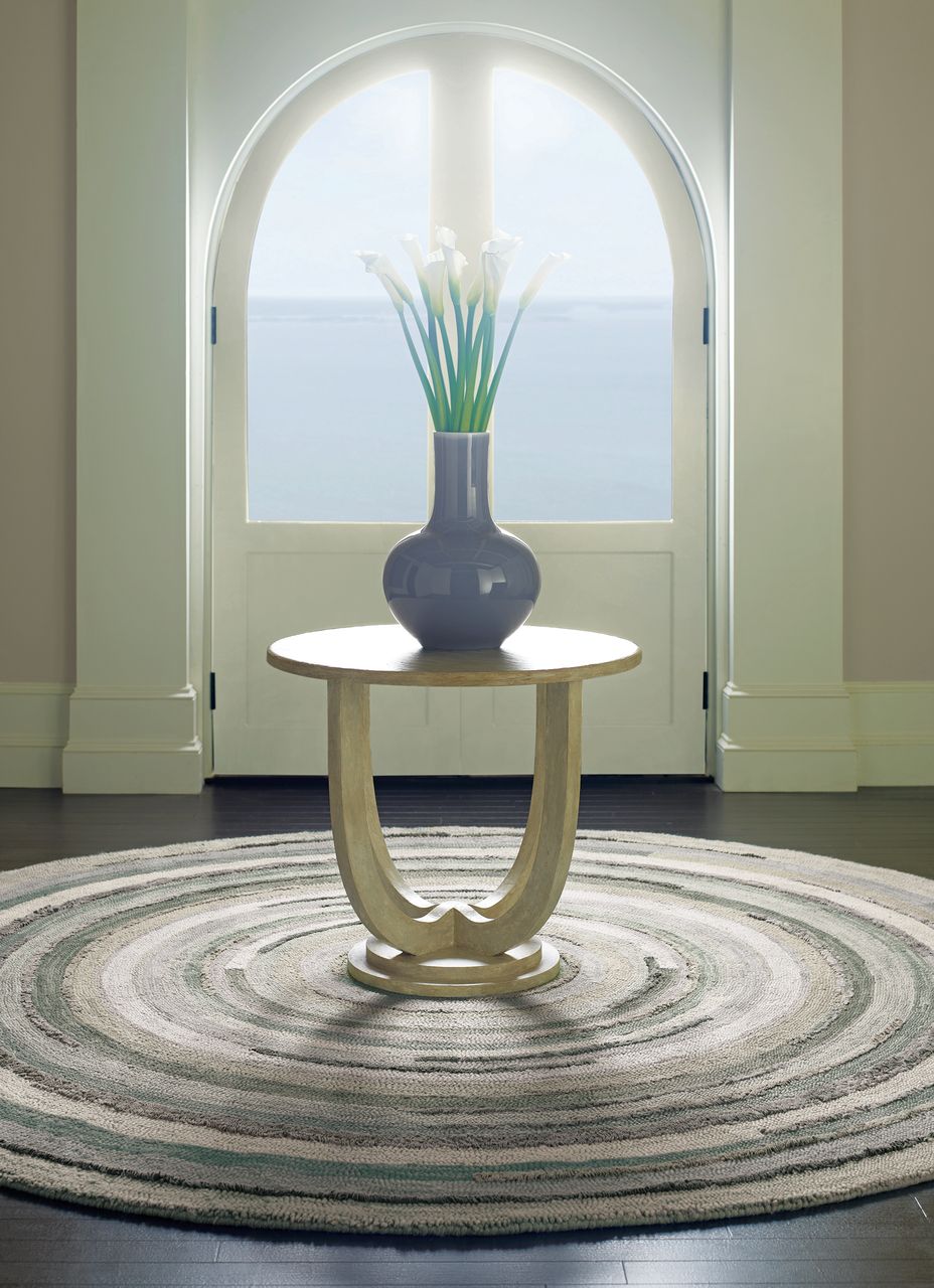 Maine Cottage Concentric Squares Gray Wool Rug 
