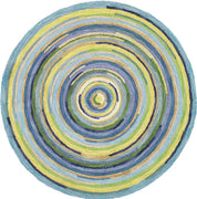 Maine Cottage Concentric Squares Sky Wool Rug 