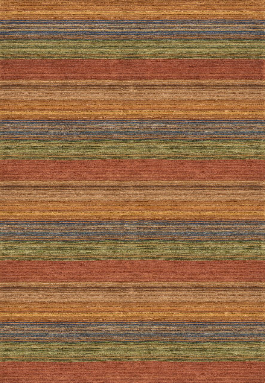 Maine Cottage Brushstroke Multi Striped Wool Rug 