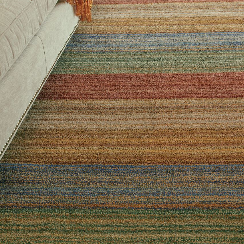 Maine Cottage Brushstroke Multi Striped Wool Rug 