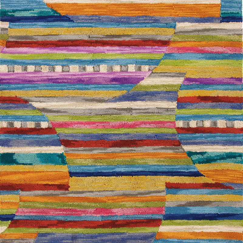 Maine Cottage Jubilee Periwinkle Striped Wool Rug 