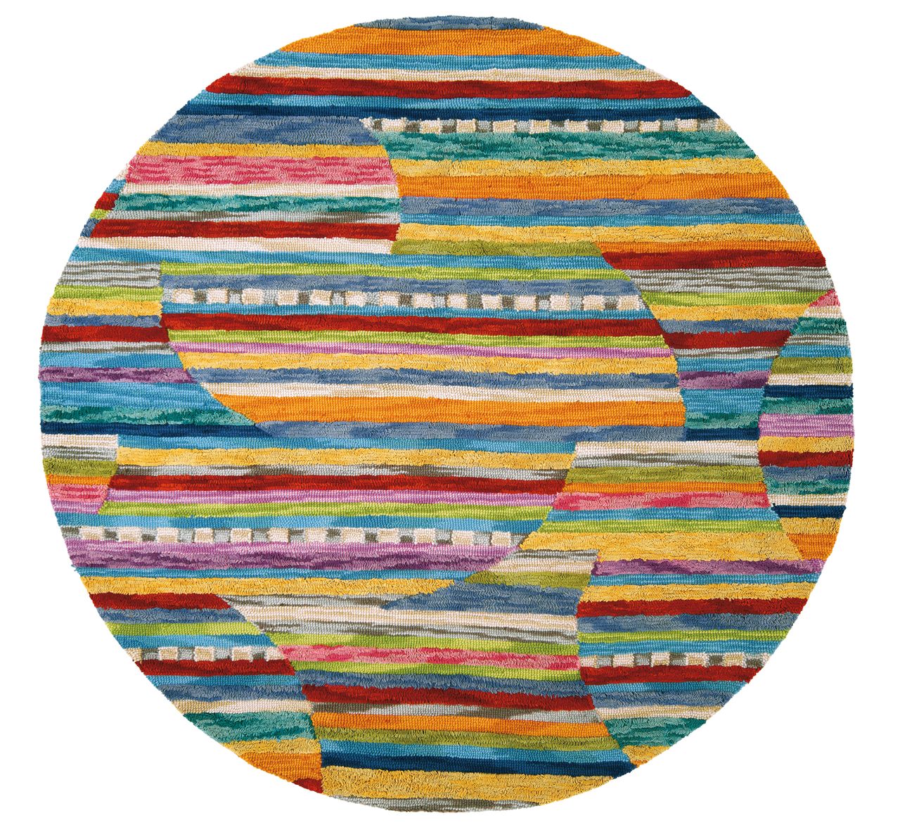 Maine Cottage Jubilee Periwinkle Striped Wool Rug 