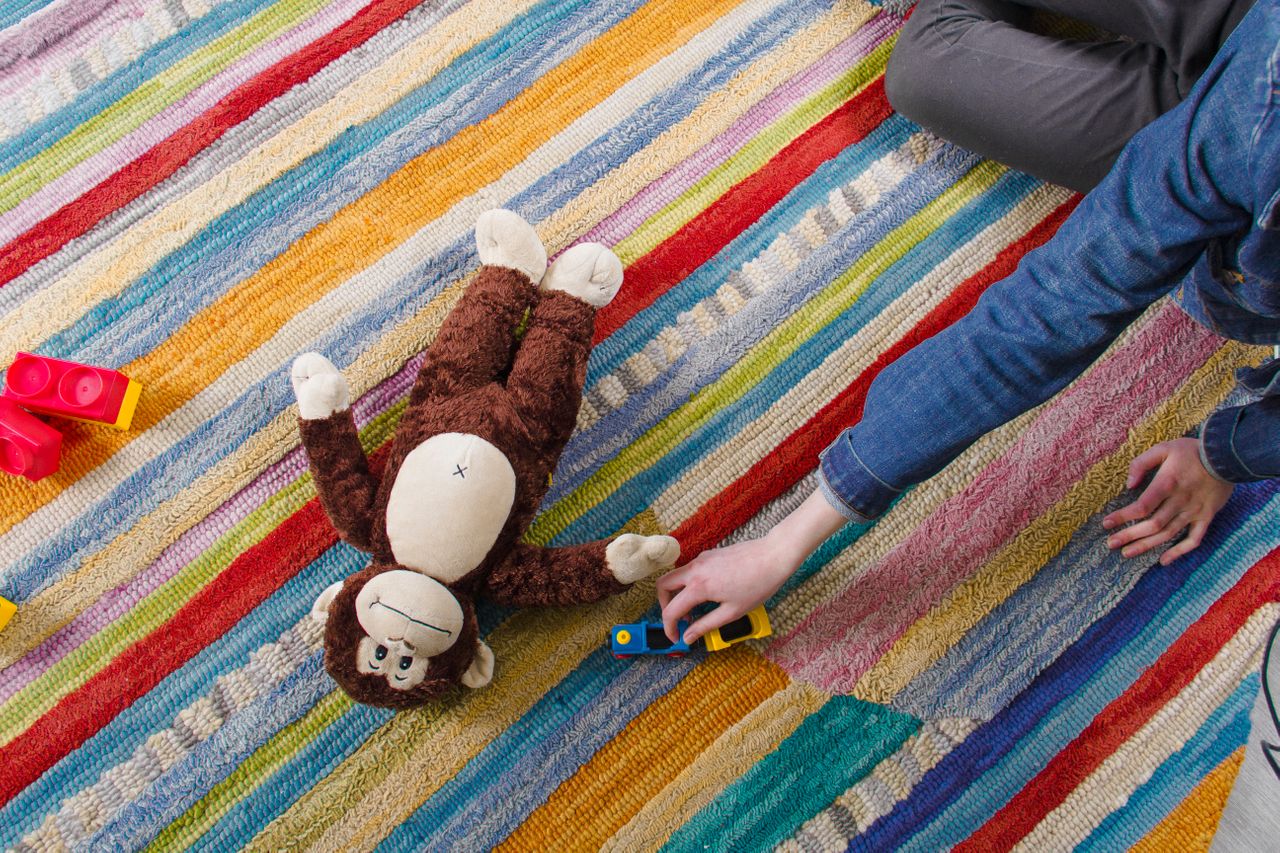 Maine Cottage Jubilee Periwinkle Striped Wool Rug 