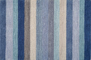 Maine Cottage Jazzy Blue Striped Wool Rug 