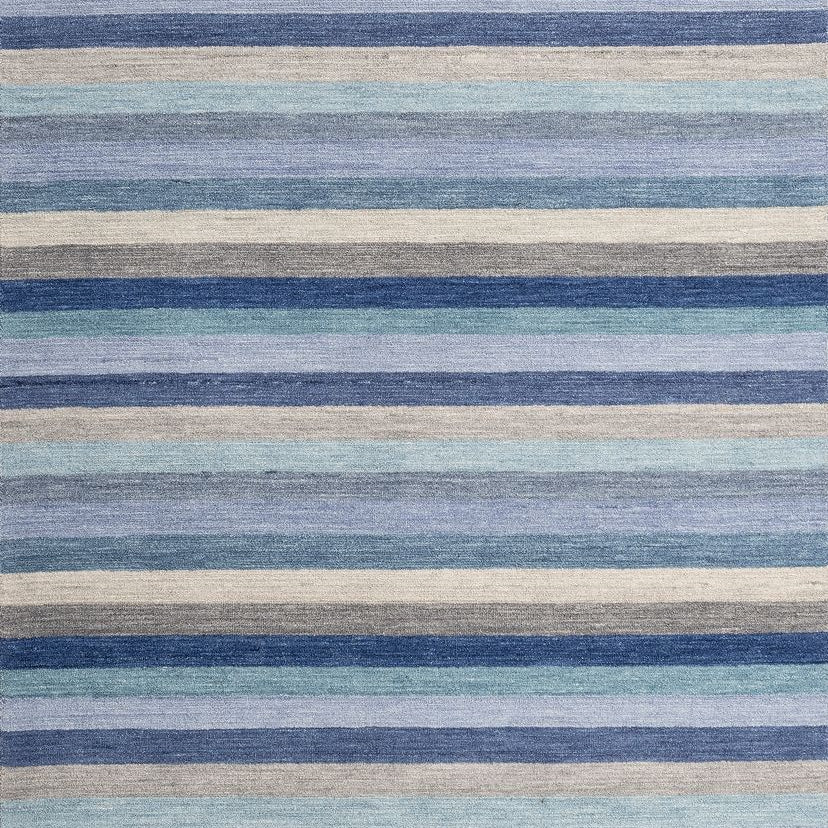 Maine Cottage Jazzy Blue Striped Wool Rug 