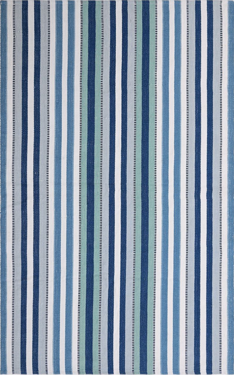 Maine Cottage Bristol Blue Striped Rug 