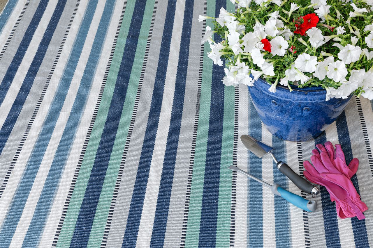 Maine Cottage Bristol Blue Striped Rug 