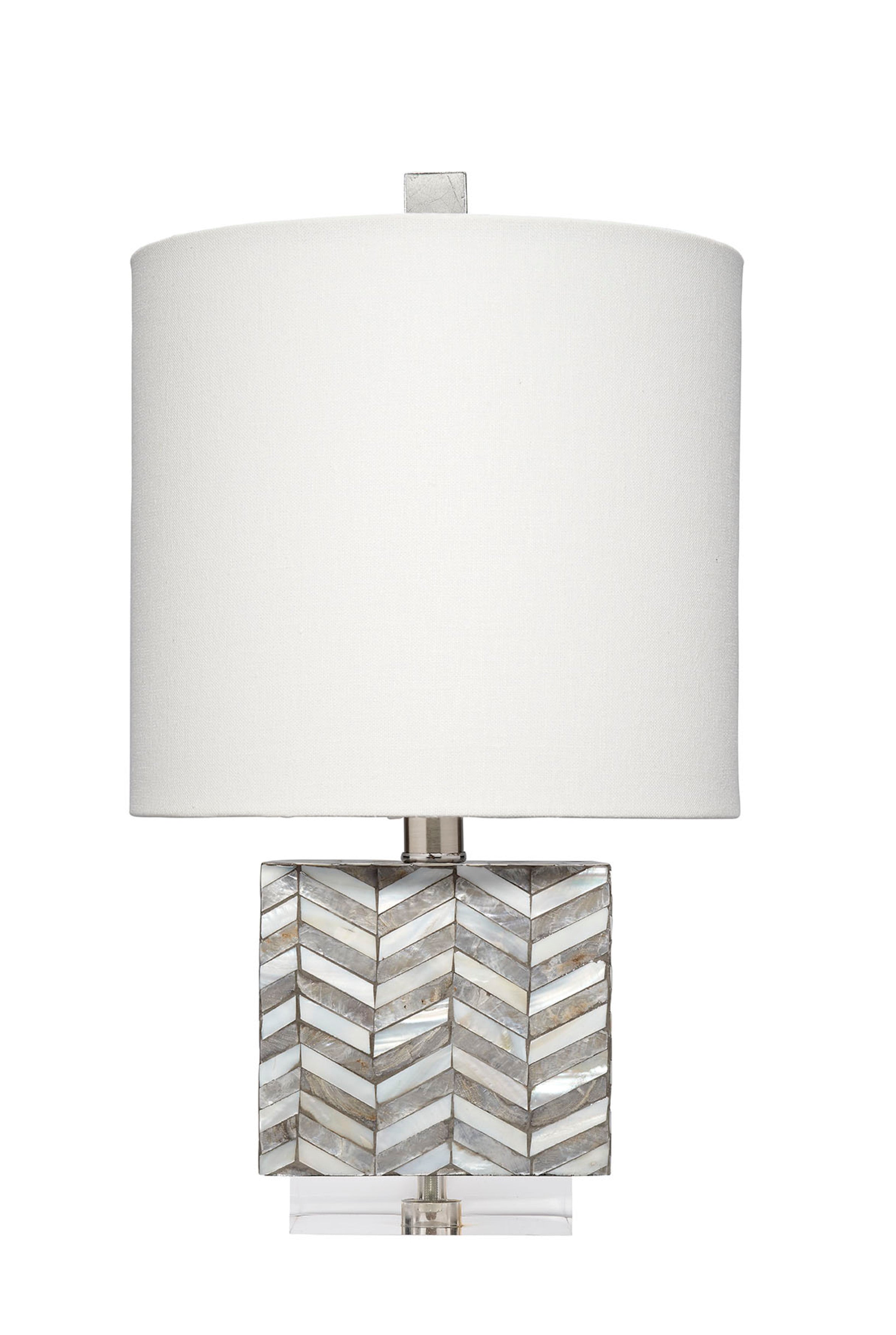 Garbo Mother of Pearl Table Lamp, Grey
