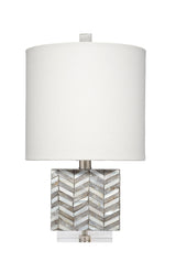 Garbo Mother of Pearl Table Lamp, Grey