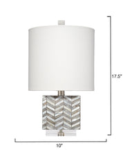 Garbo Mother of Pearl Table Lamp, Grey