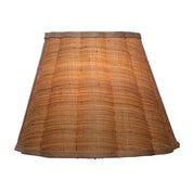 Scalloped 1-Light Wall Sconce, Raffia