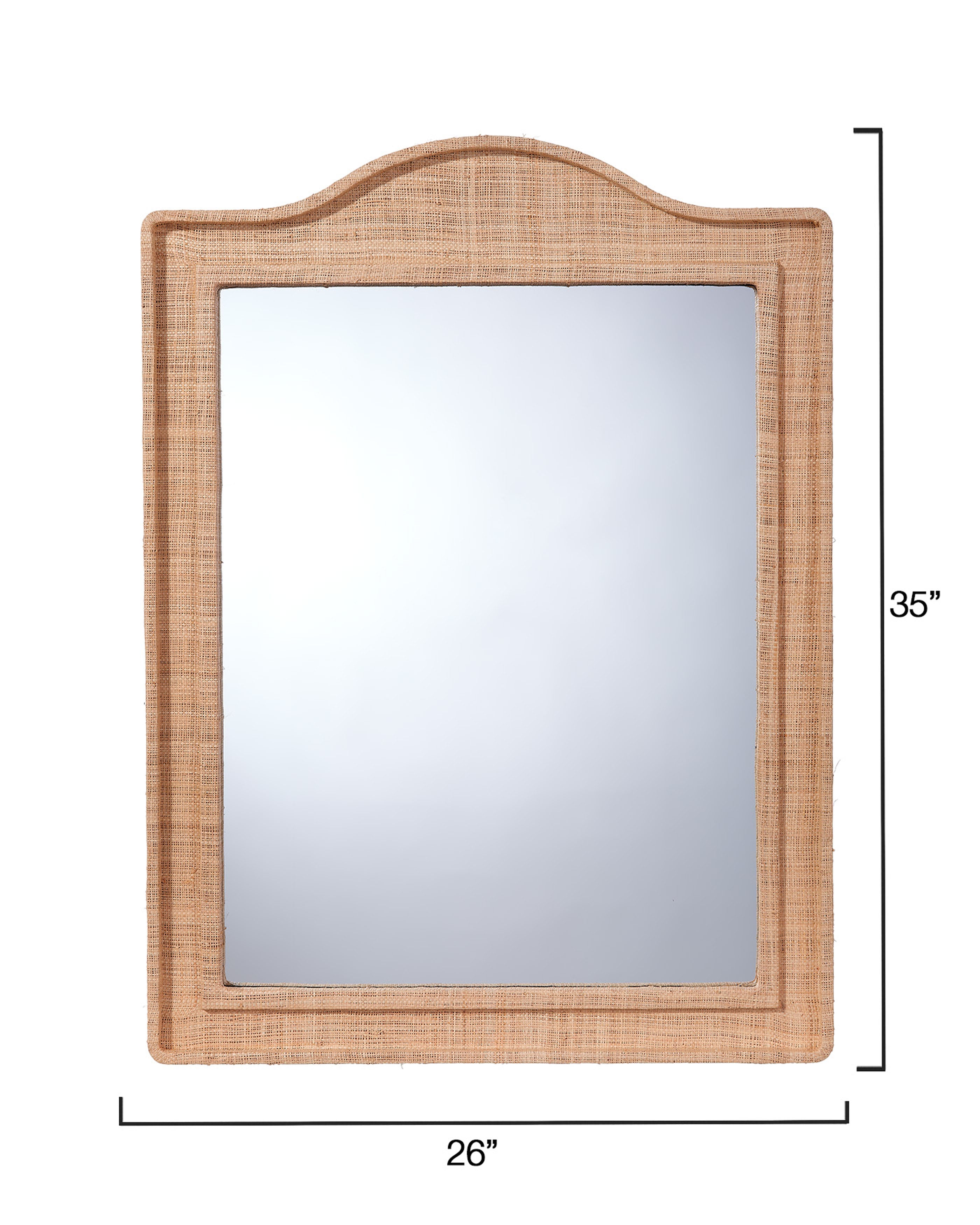 Hilltop Raffia Arch Wall Mirror, Natural