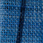 Valley Raffia Oval Wall Mirror, Indigo