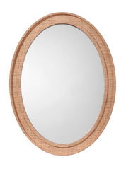Valley Raffia Oval Wall Mirror, Natural