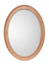 Valley Raffia Oval Wall Mirror, Natural