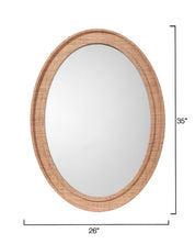 Valley Raffia Oval Wall Mirror, Natural