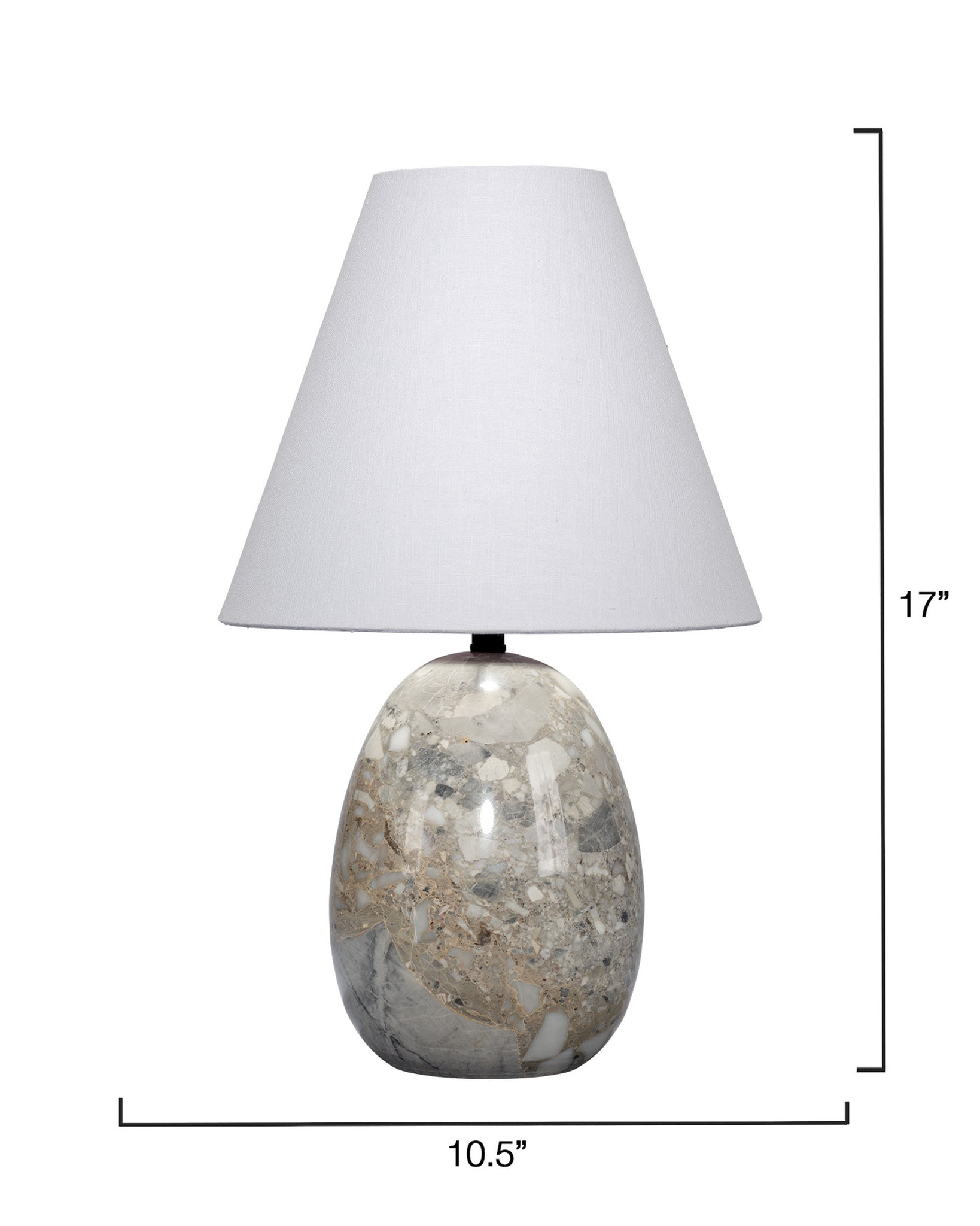 Capsule Travertine Table Lamp