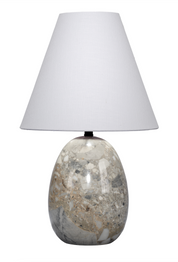 Capsule Travertine Table Lamp