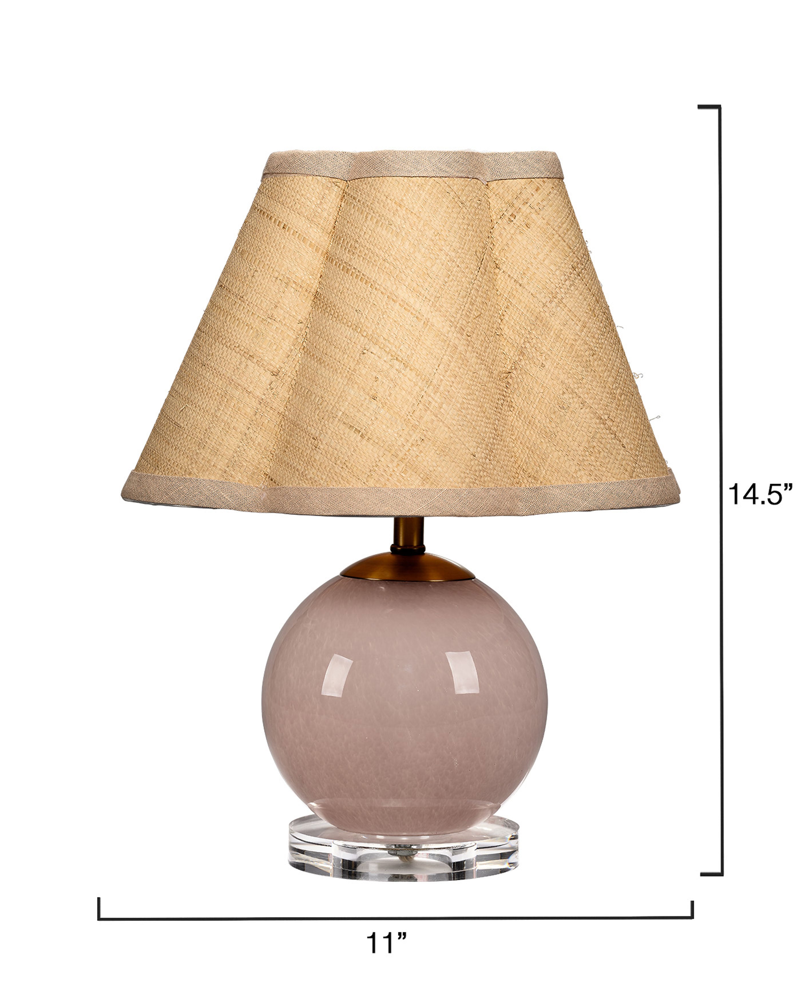 Dottie Blown Glass Table Lamp, Pink