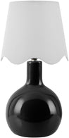Maine Cottage Droplet Oval Black Ceramic Table Lamp with Scallop Shade | Maine Cottage® 