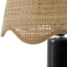 Maine Cottage Droplet Oval Black Ceramic Table Lamp with Scallop Shade | Maine Cottage® 