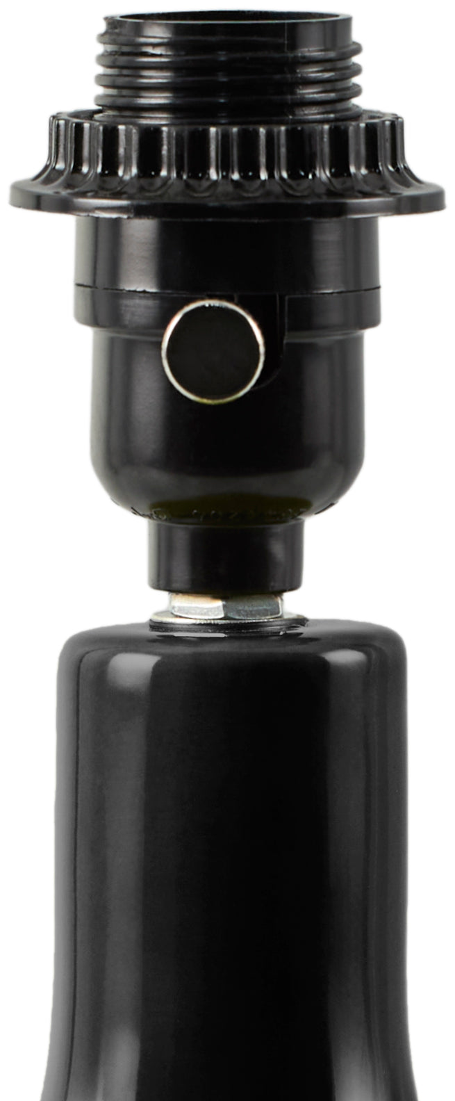Maine Cottage Droplet Oval Black Ceramic Table Lamp with Scallop Shade | Maine Cottage® 