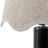 Maine Cottage Droplet Oval Black Ceramic Table Lamp with Scallop Shade | Maine Cottage® 