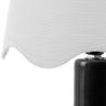 Maine Cottage Droplet Oval Black Ceramic Table Lamp with Scallop Shade | Maine Cottage® 